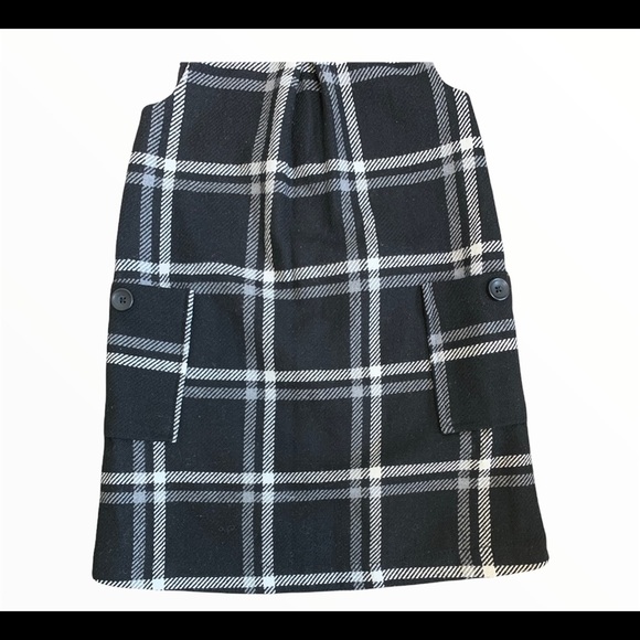BABYGAP Tucked Jumper Plaid Grid Overall Slip Dress With Pockets Black Girl 4Y - Picture 5 of 9